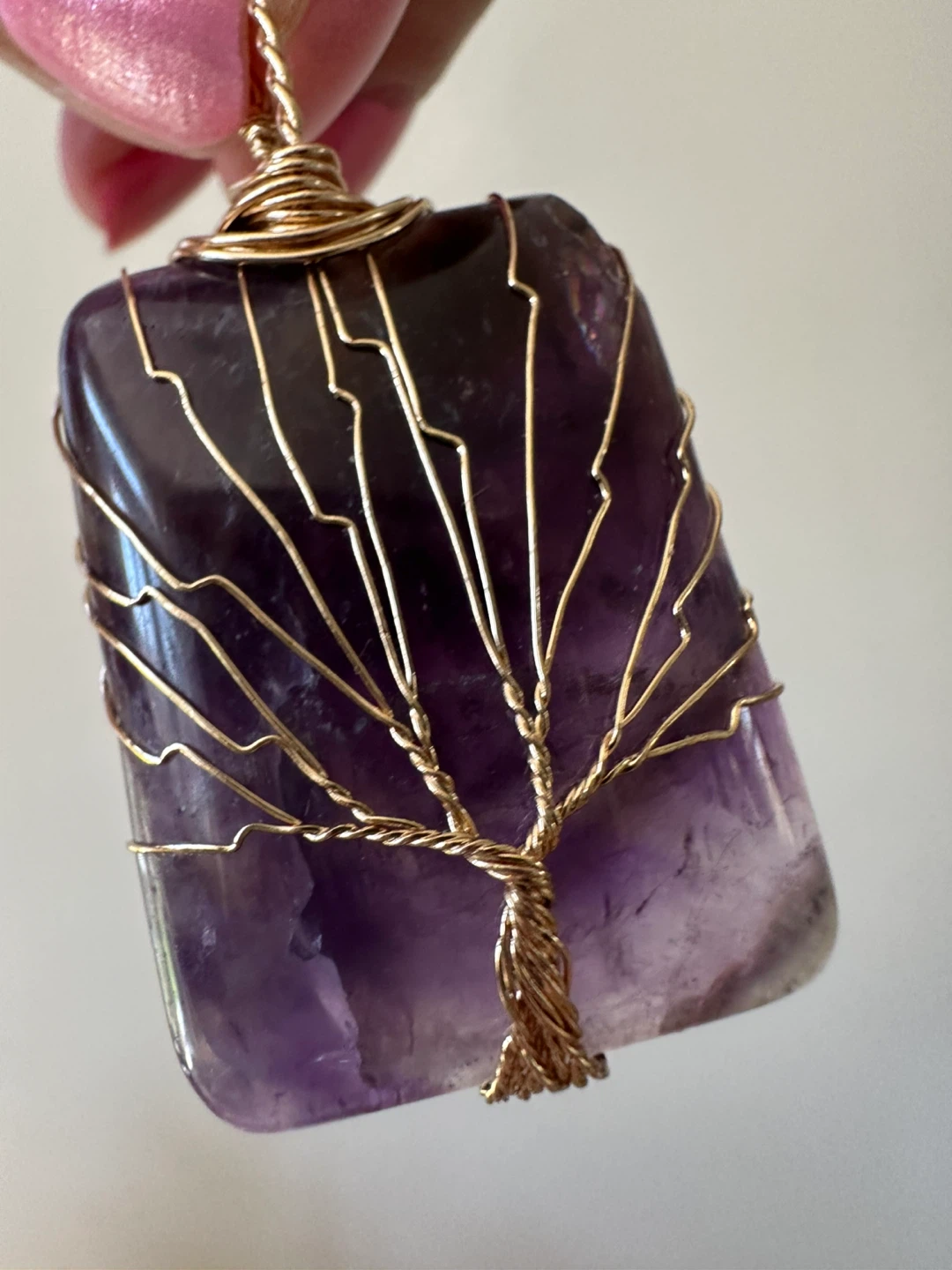 Amethyst Tree of Life Wire Wrapped Pendant - photo 2