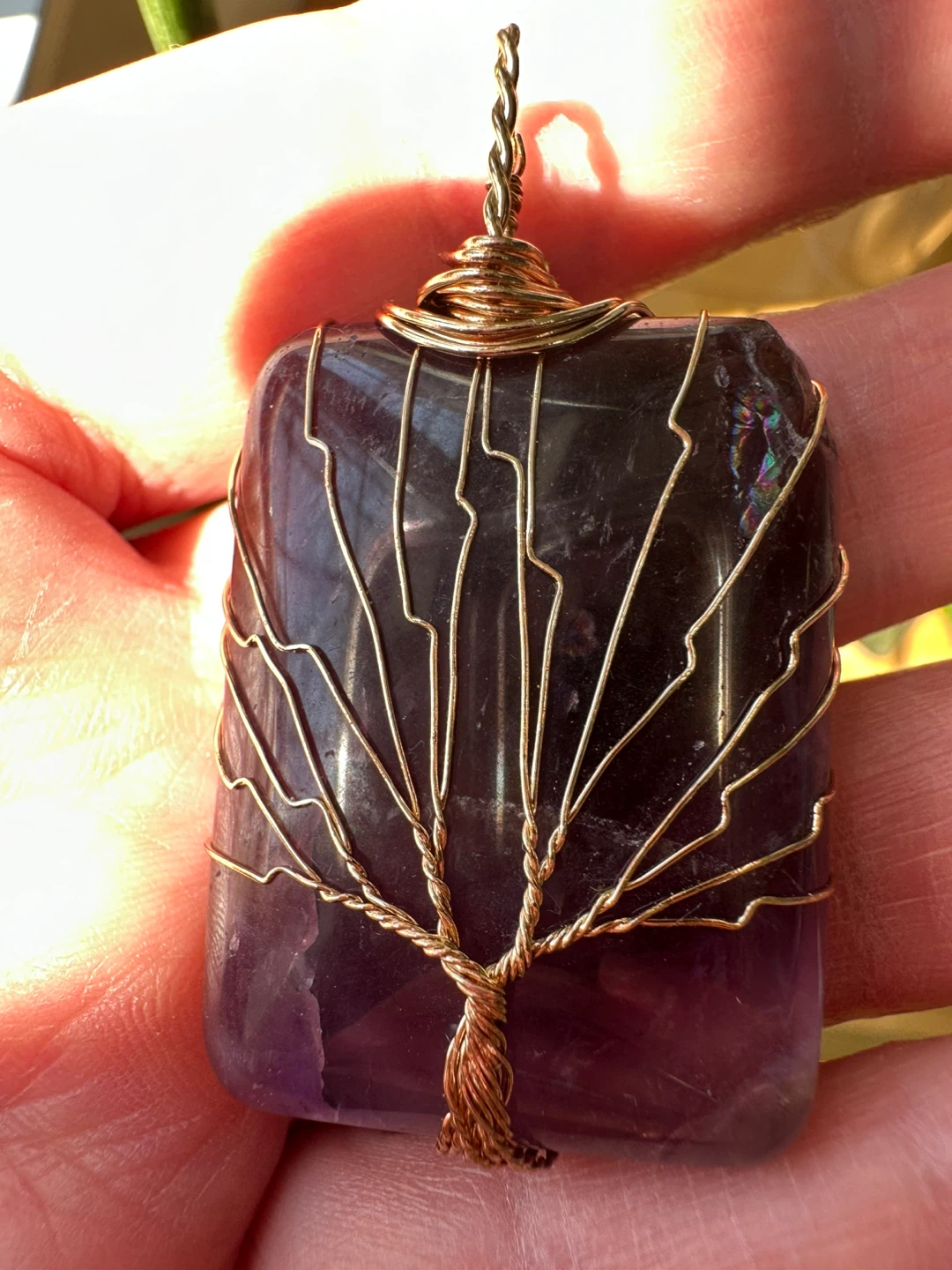 Amethyst Tree of Life Wire Wrapped Pendant - photo 4
