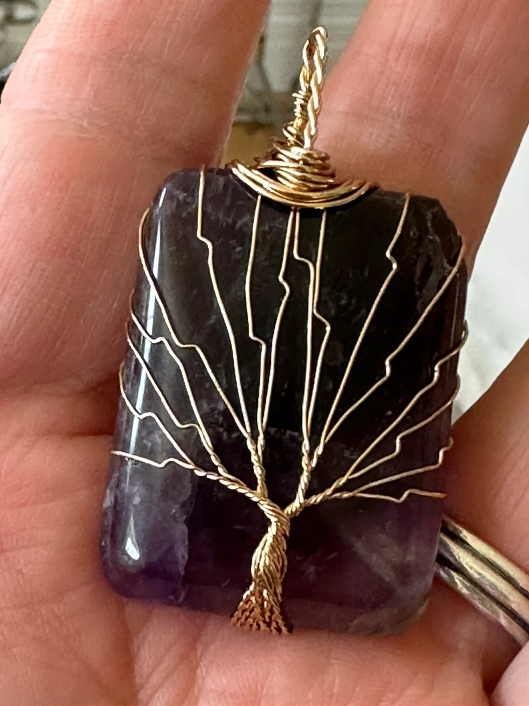 Amethyst Tree of Life Wire Wrapped Pendant - photo 3