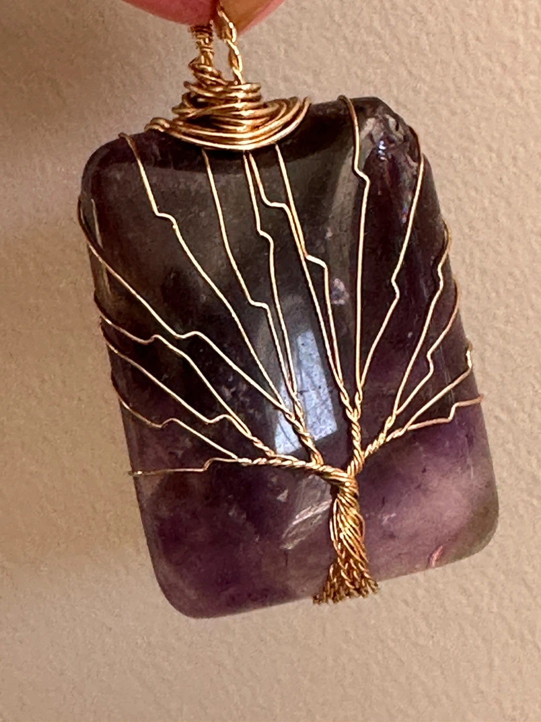 Amethyst Tree of Life Wire Wrapped Pendant