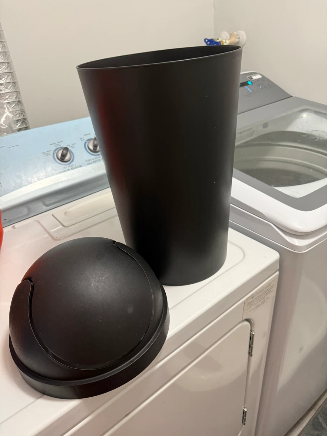 2 Black Swing Top Trash Can - photo 2