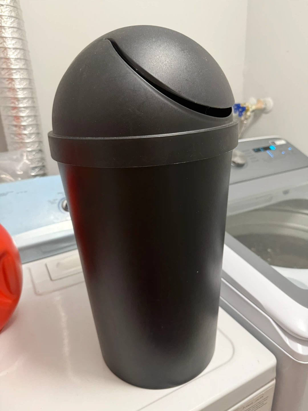 2 Black Swing Top Trash Can