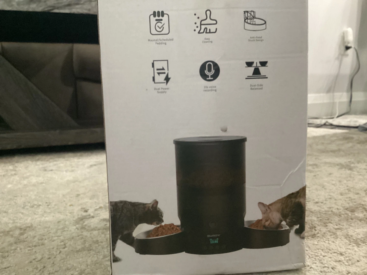 Curry Automatic Pet Feeder with Dual Bowl - photo 2