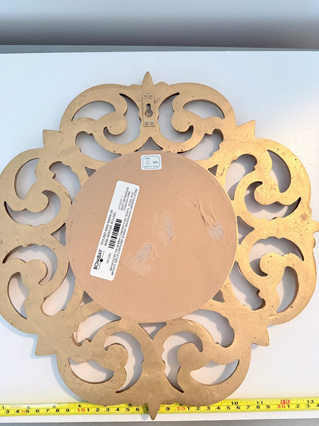 Ornate round shape gold frame Mirror - photo 4
