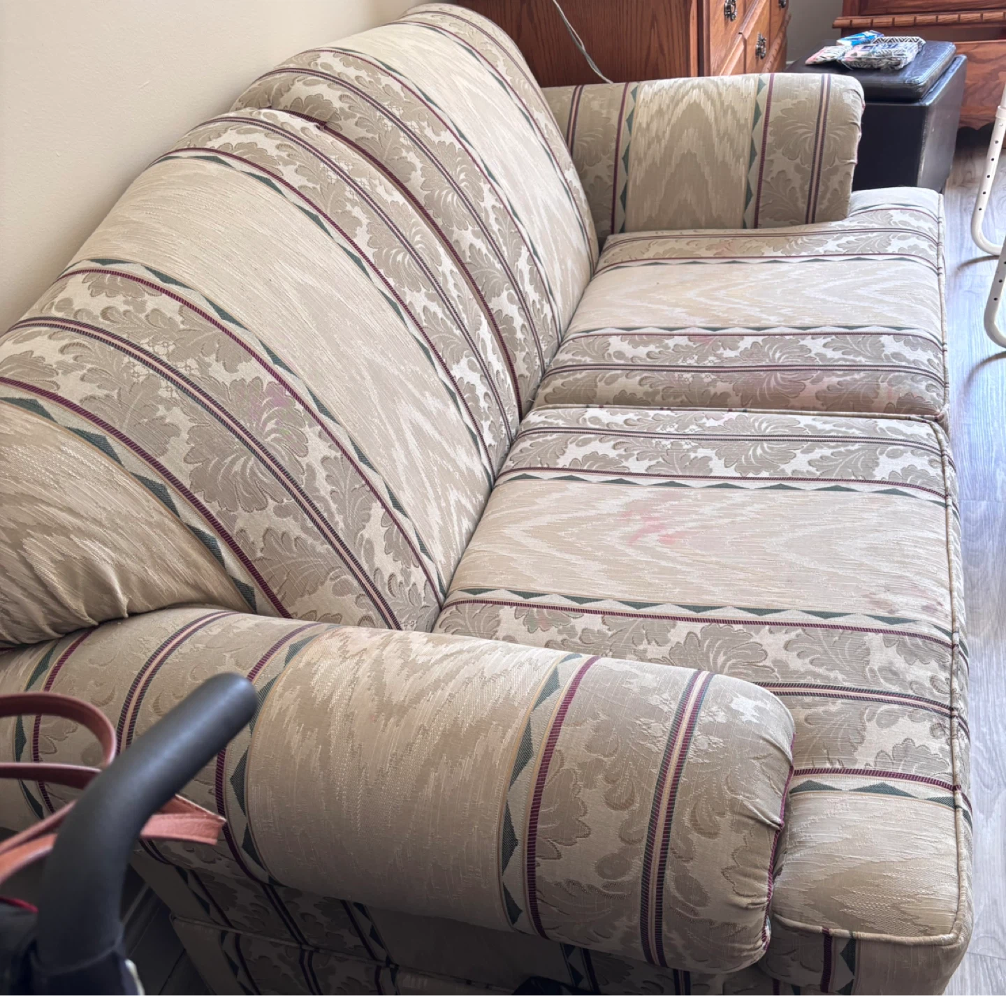 Striped Loveseat Sofa