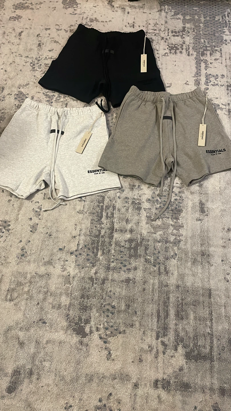 Fear of God Essentials Shorts - Black, Grey, Heather Grey