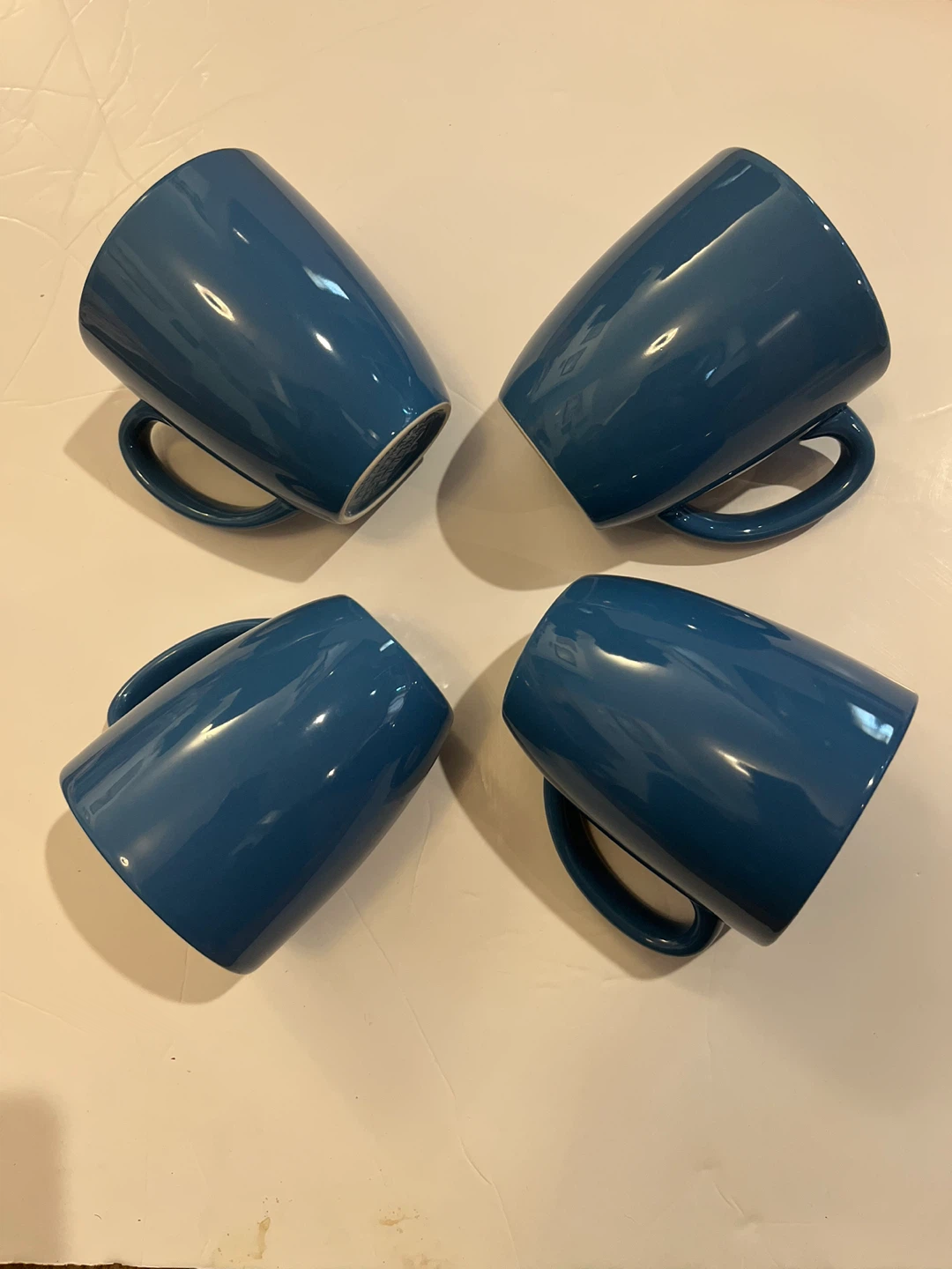 Corelle Coordinates Set of 4 Blue Ceramic Mugs