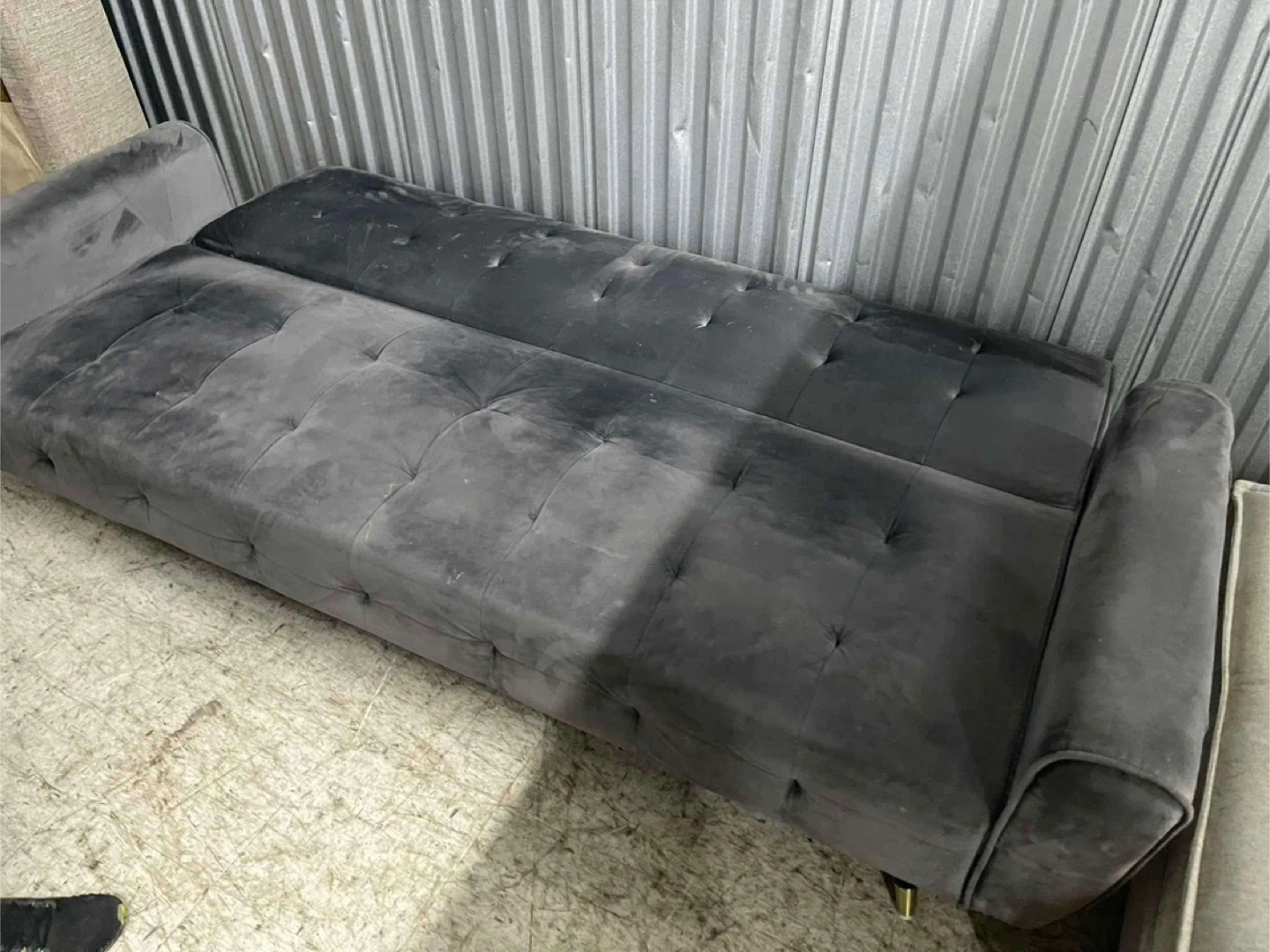 Gray Velvet Sofa with delivery - photo 2