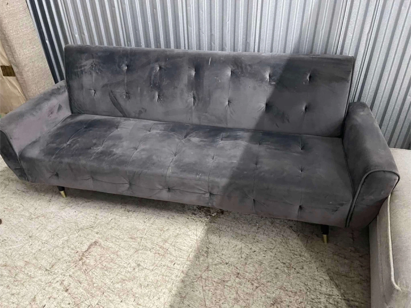 Gray Velvet Sofa with delivery