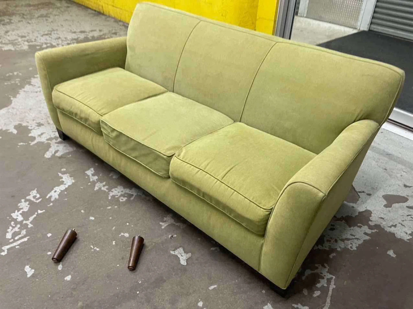 Lime Green Three-Seater Sofa with delivery
