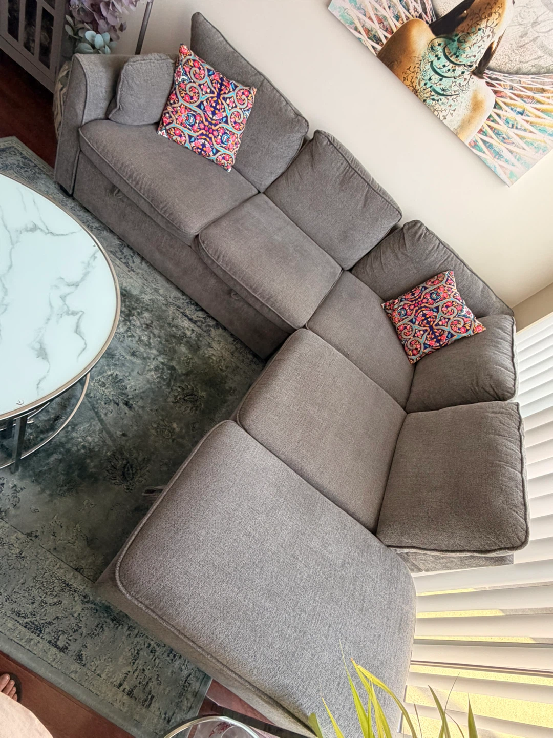 L-shape sectional sofa with storage – very clean - photo 2