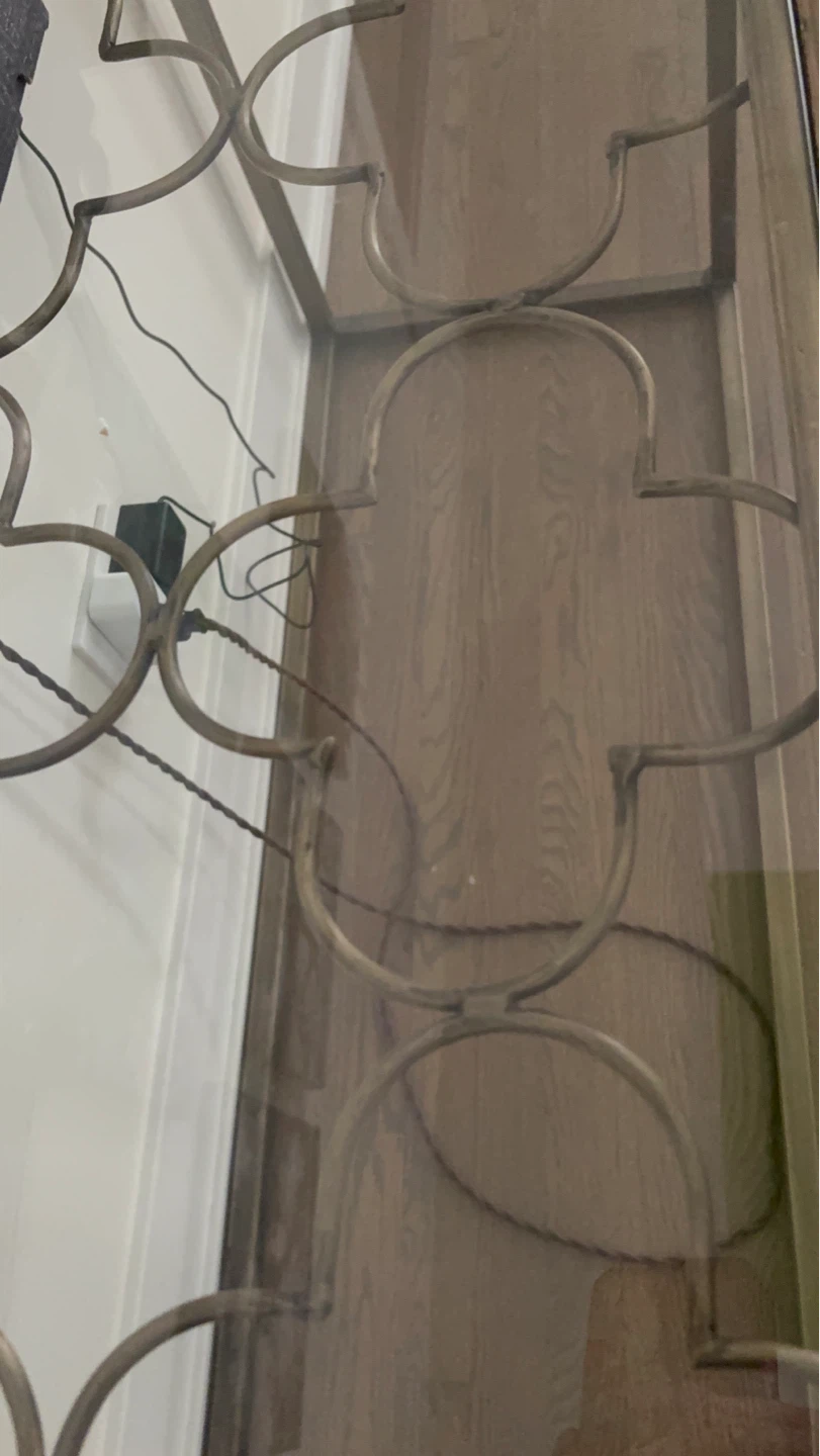 Glass Top Console Table with Metal Frame - photo 2