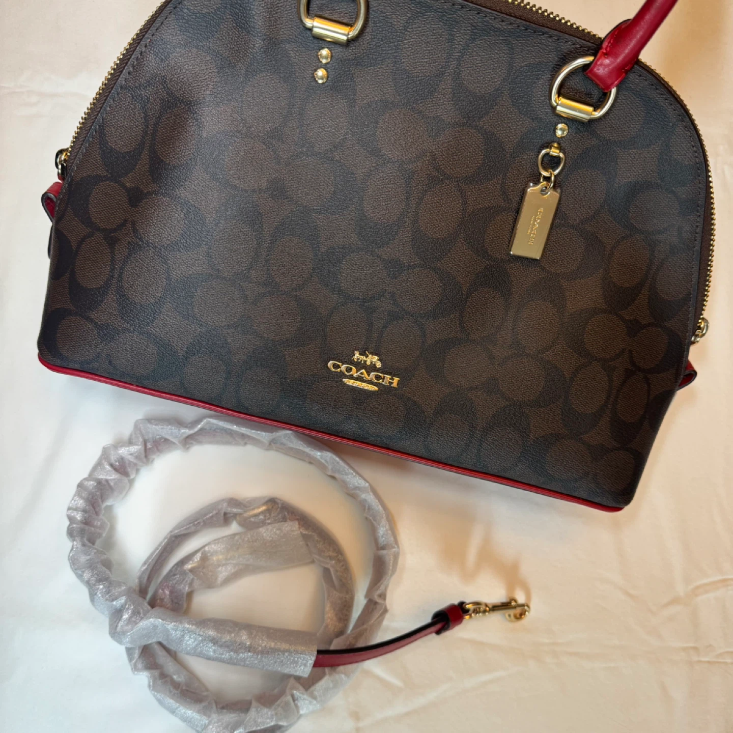 Coach 2558 Katy Satchel Brown/1941 Red - photo 4