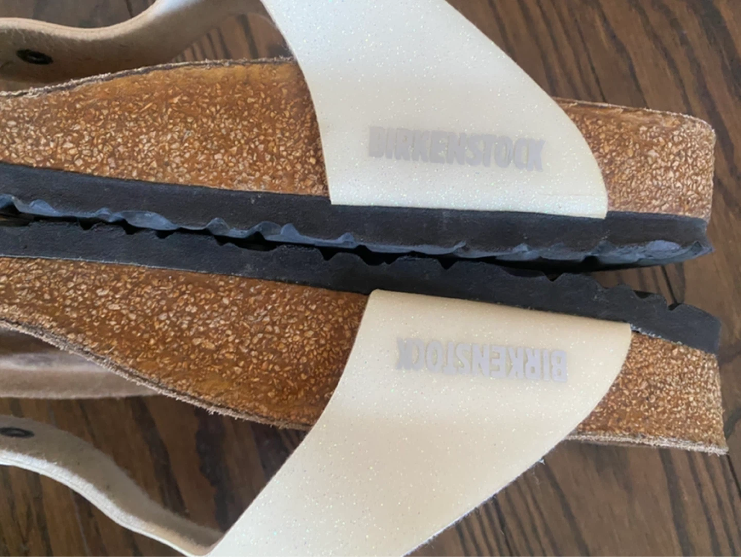 Birkenstock Gizeh White Sparkle Thong Sandals size 40 -9 - photo 3