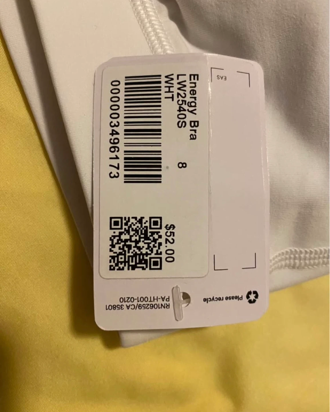 Lululemon Energy Bra White Size 8 - photo 2