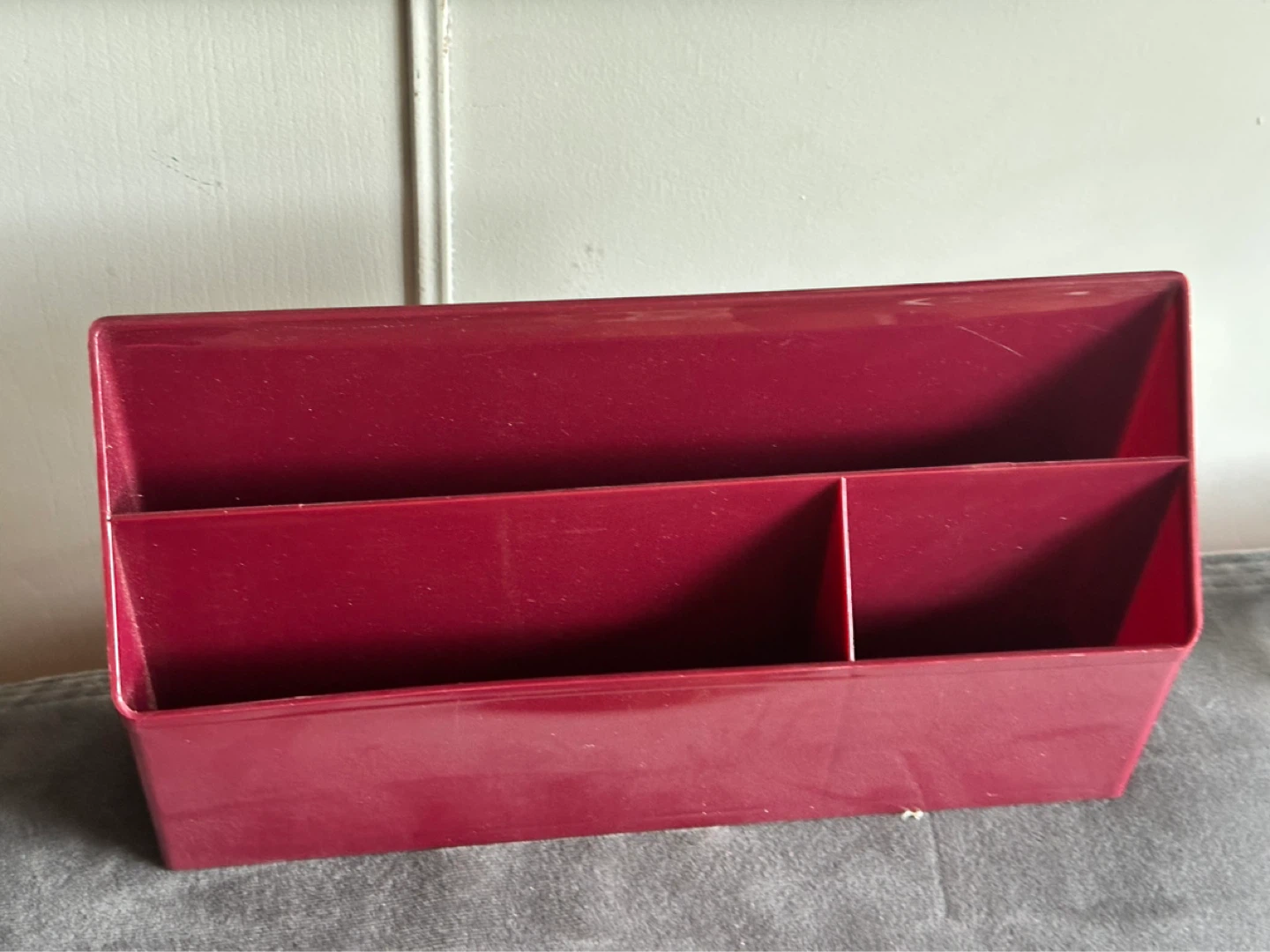 Vintage burgundy Rogers No 550 Desk Organizer - photo 2