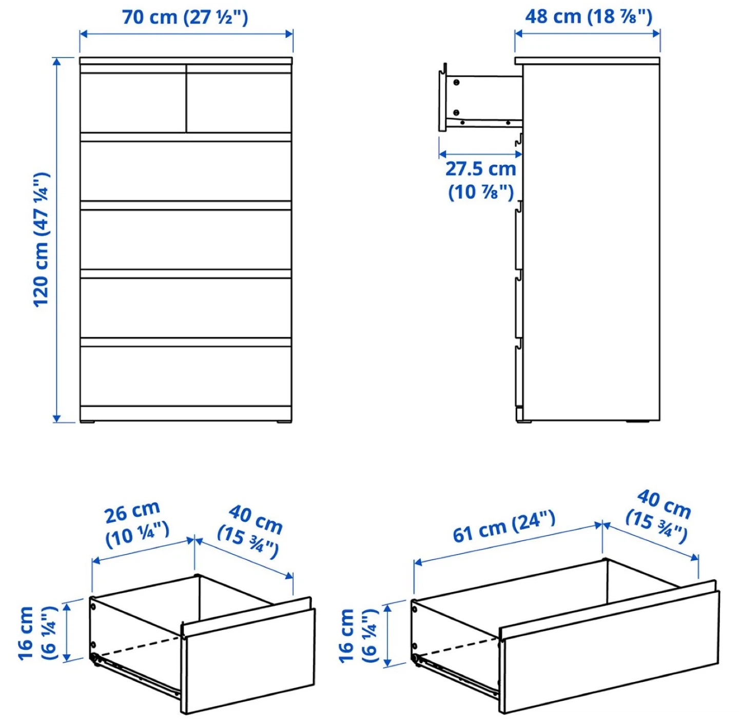 IKEA STORKLINTA 6-drawer dresser - photo 5