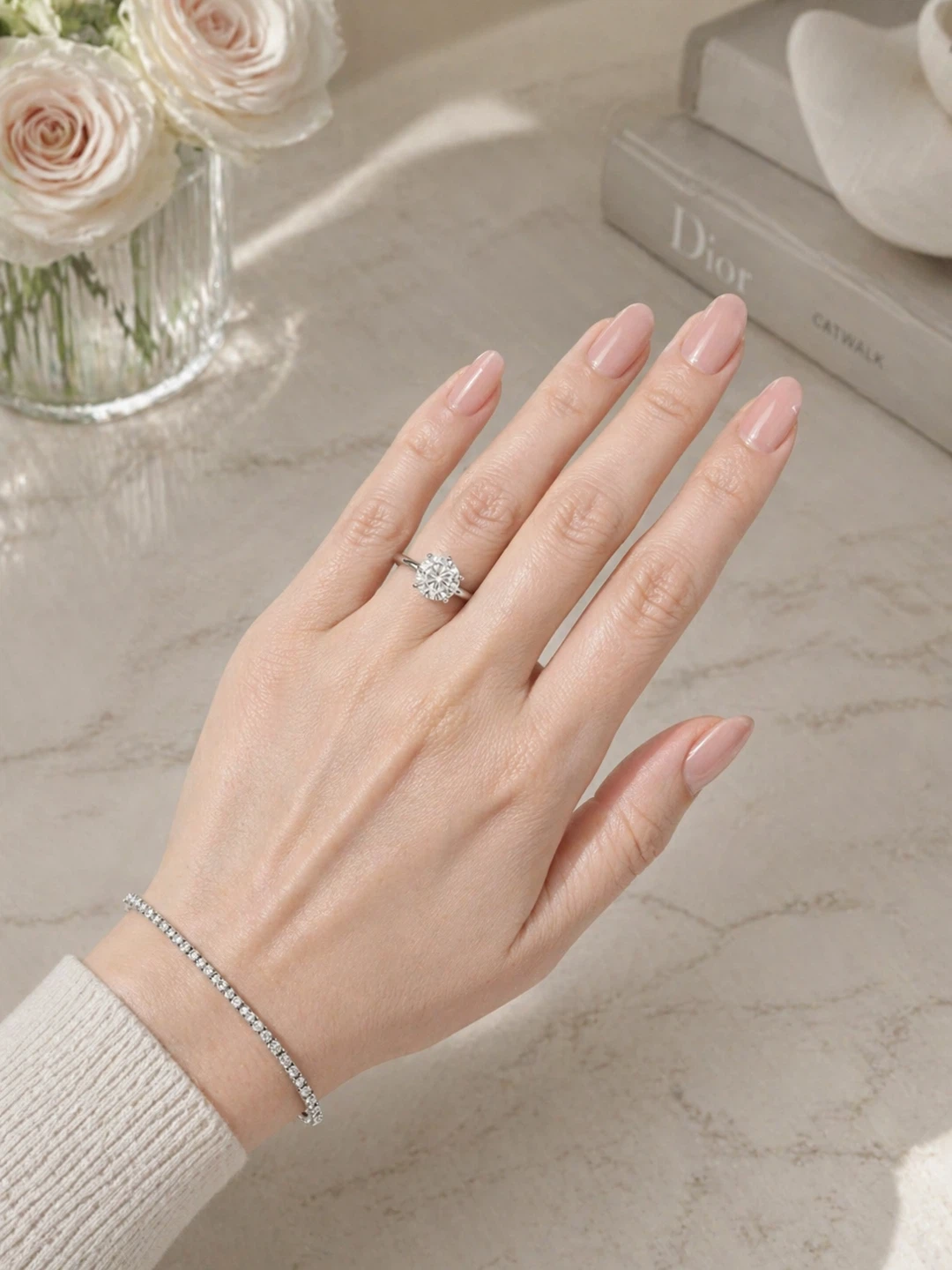 3 Carat Sterling silver  Moissanite engagement ring - photo 2