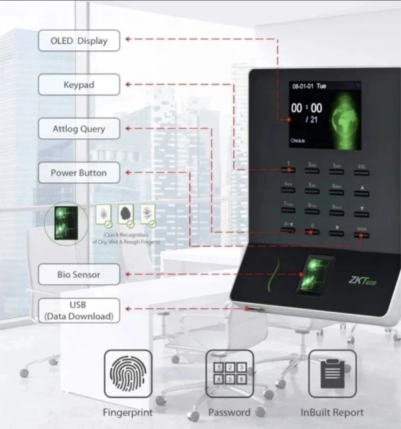 ZKTeco WL20 Smart Time Attendance Terminal🌱 - photo 3