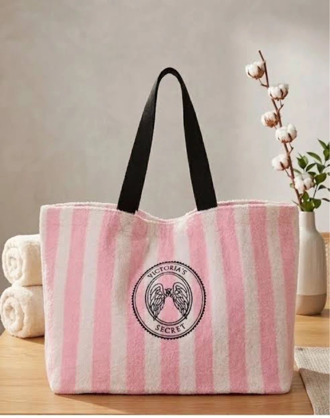Victoria’s Secret Angel Essentials Pink Terry Tote Bag