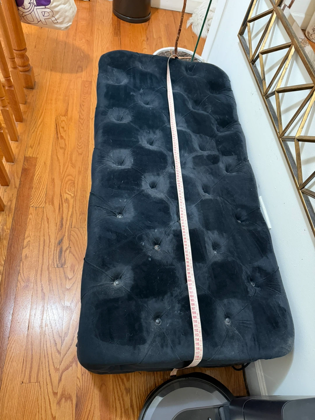 Tufted Velvet Ottoman Bench