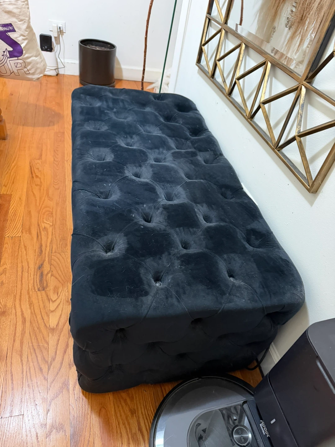 Tufted Velvet Ottoman Bench - photo 3