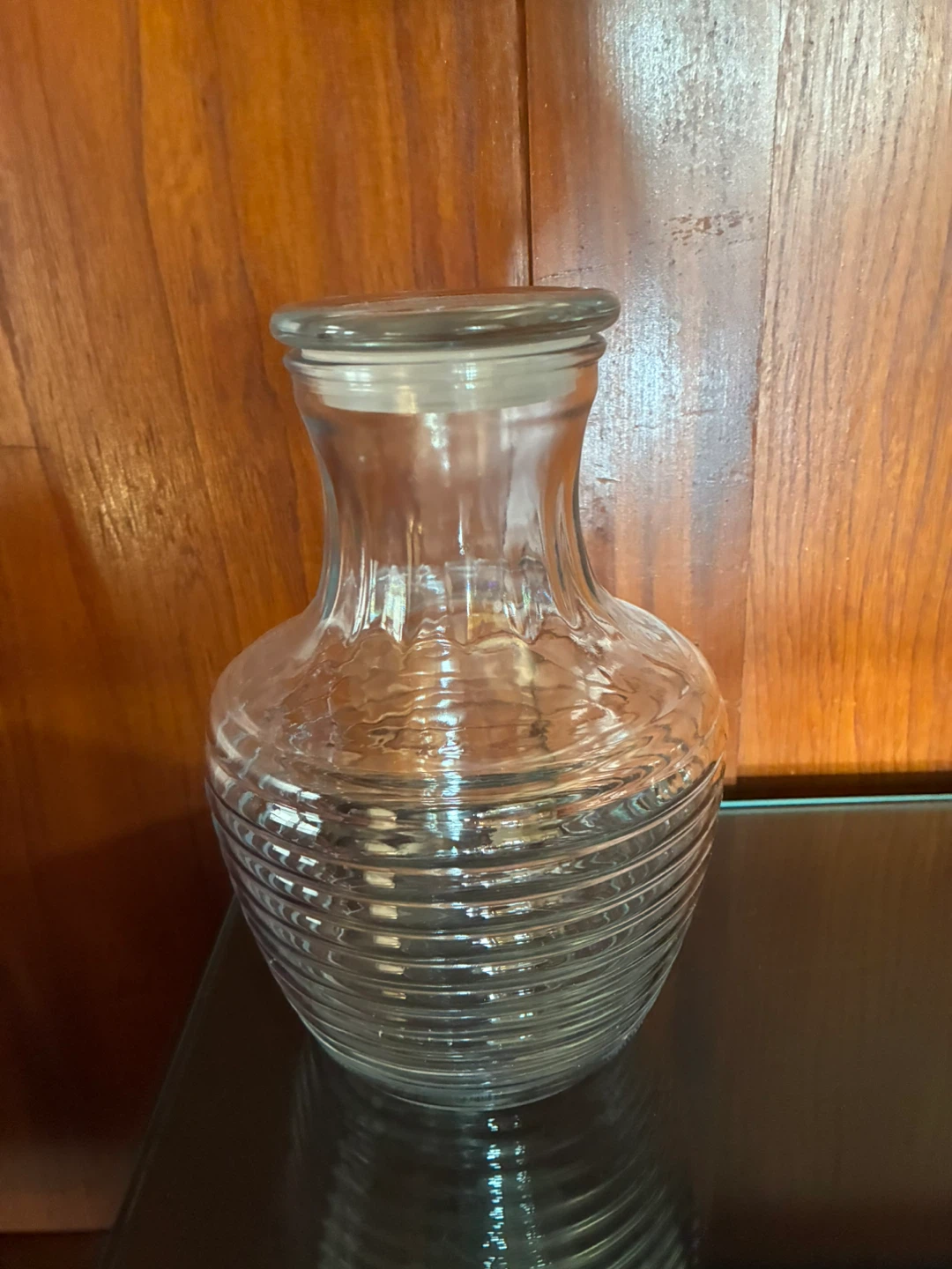 $10 Vintage Anchor Hocking Ribbed Bee Hive Carafe Pitcher MCM