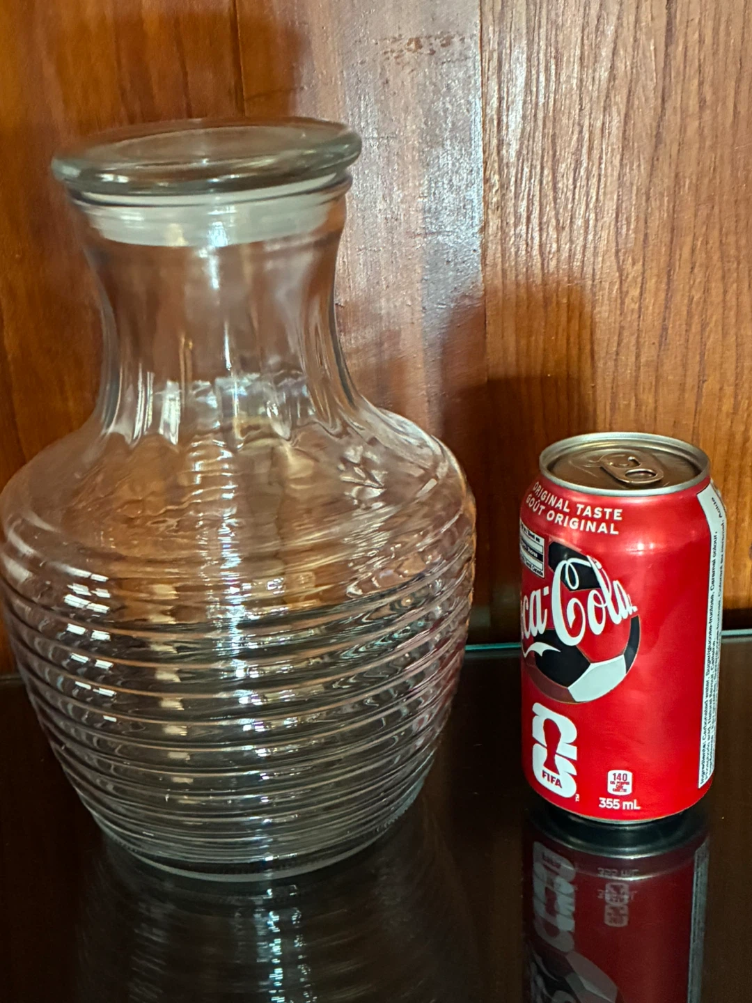 $10 Vintage Anchor Hocking Ribbed Bee Hive Carafe Pitcher MCM - photo 4