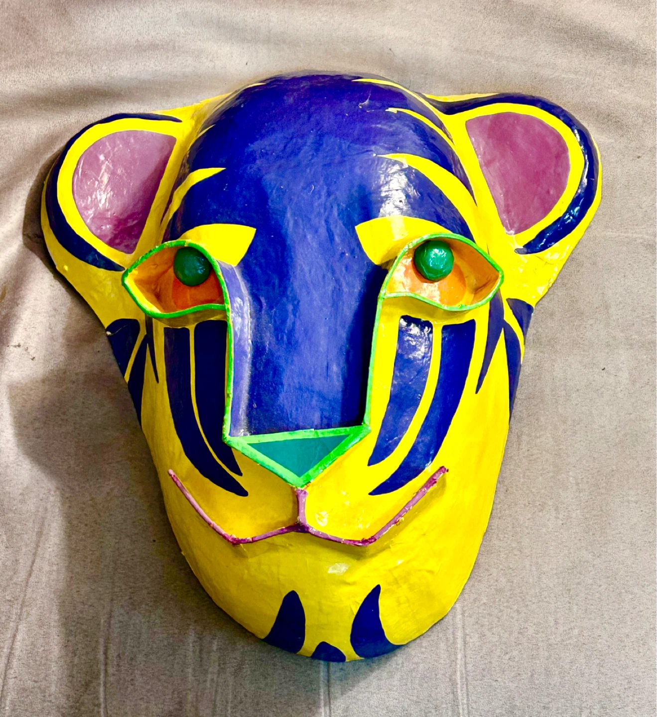 Large Paper Machete Lion Mask