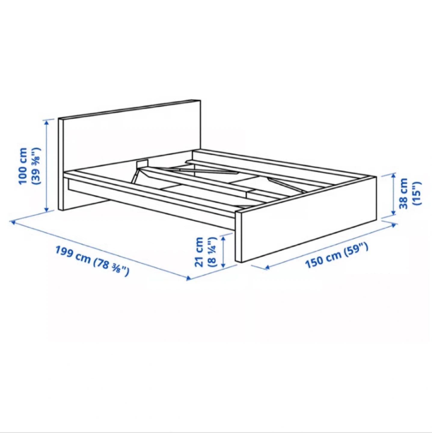 IKEA MALM Full Size Bed with Juno Mattress (CAN DELIVER) - photo 2