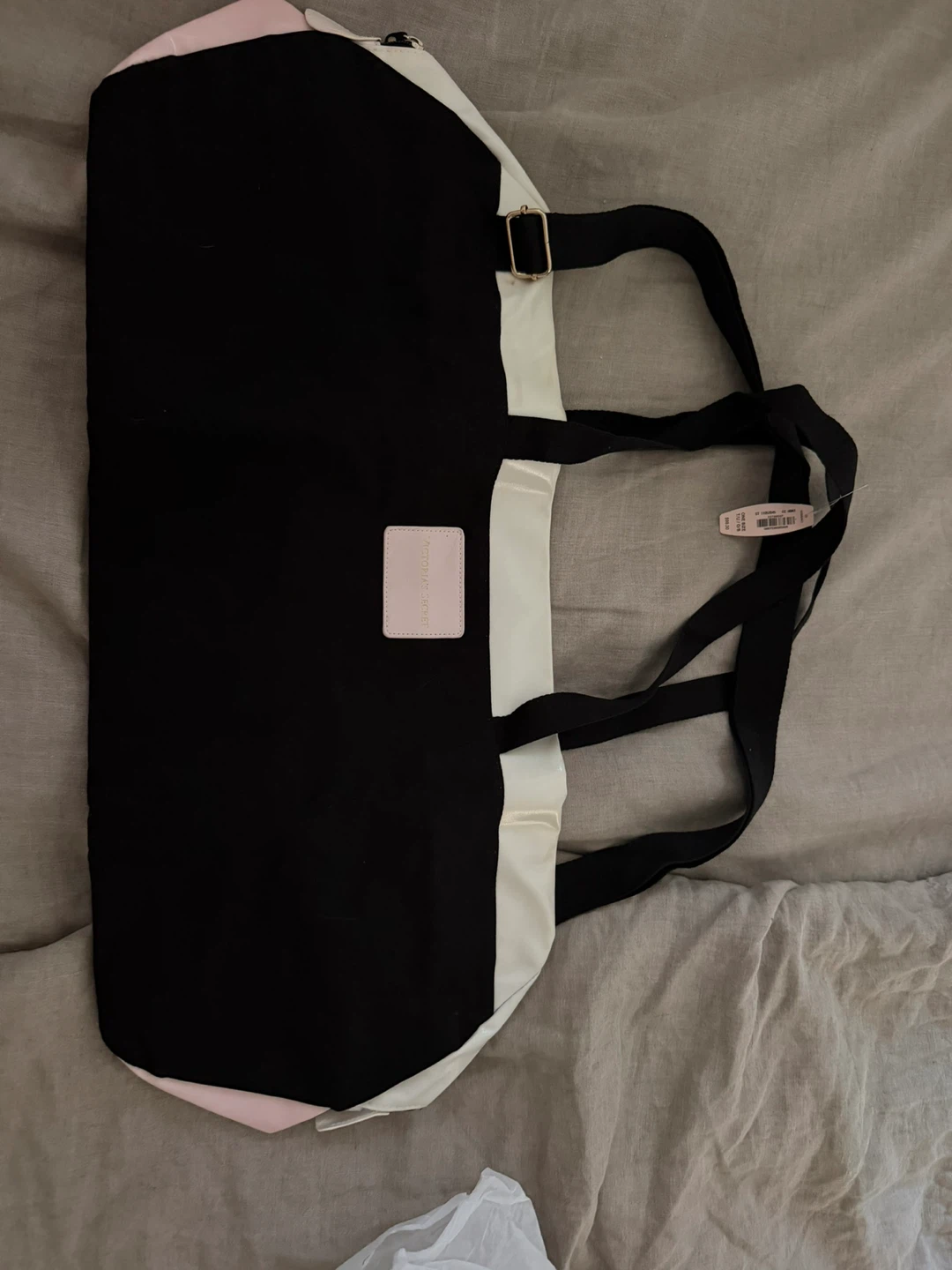 Victoria's Secret Tote Bag Black White Pink - photo 2