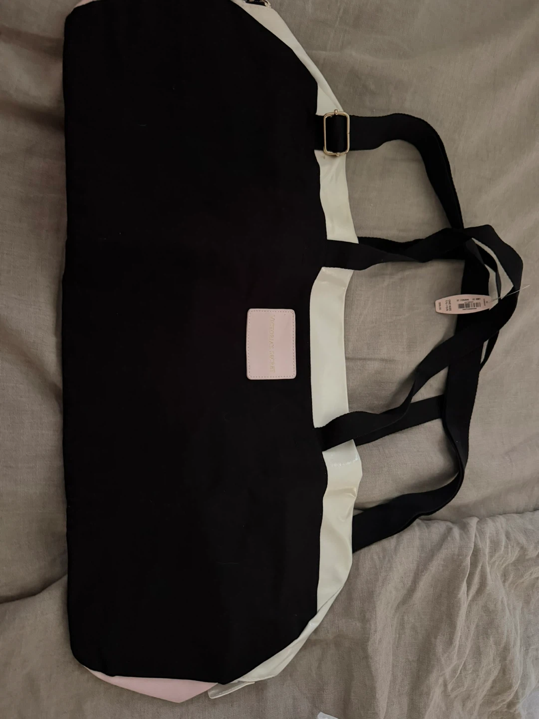 Victoria's Secret Tote Bag Black White Pink - photo 3