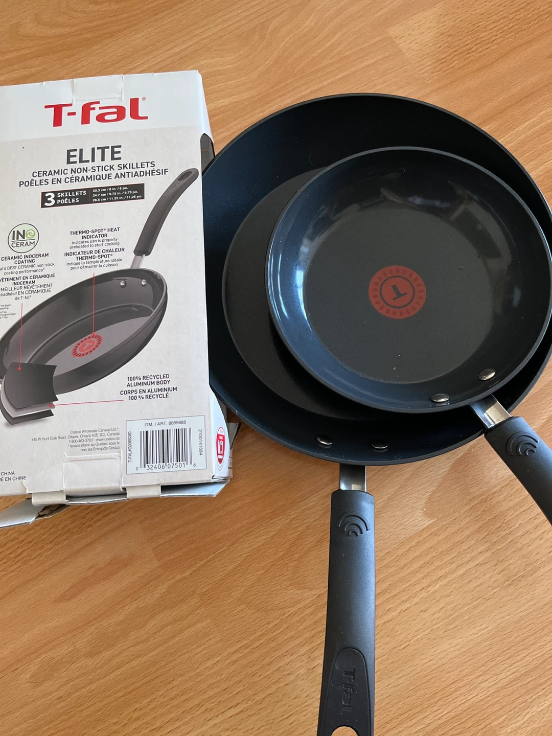NEW⭐️T-fal Elite Ceramic Non-Stick Skillet Set