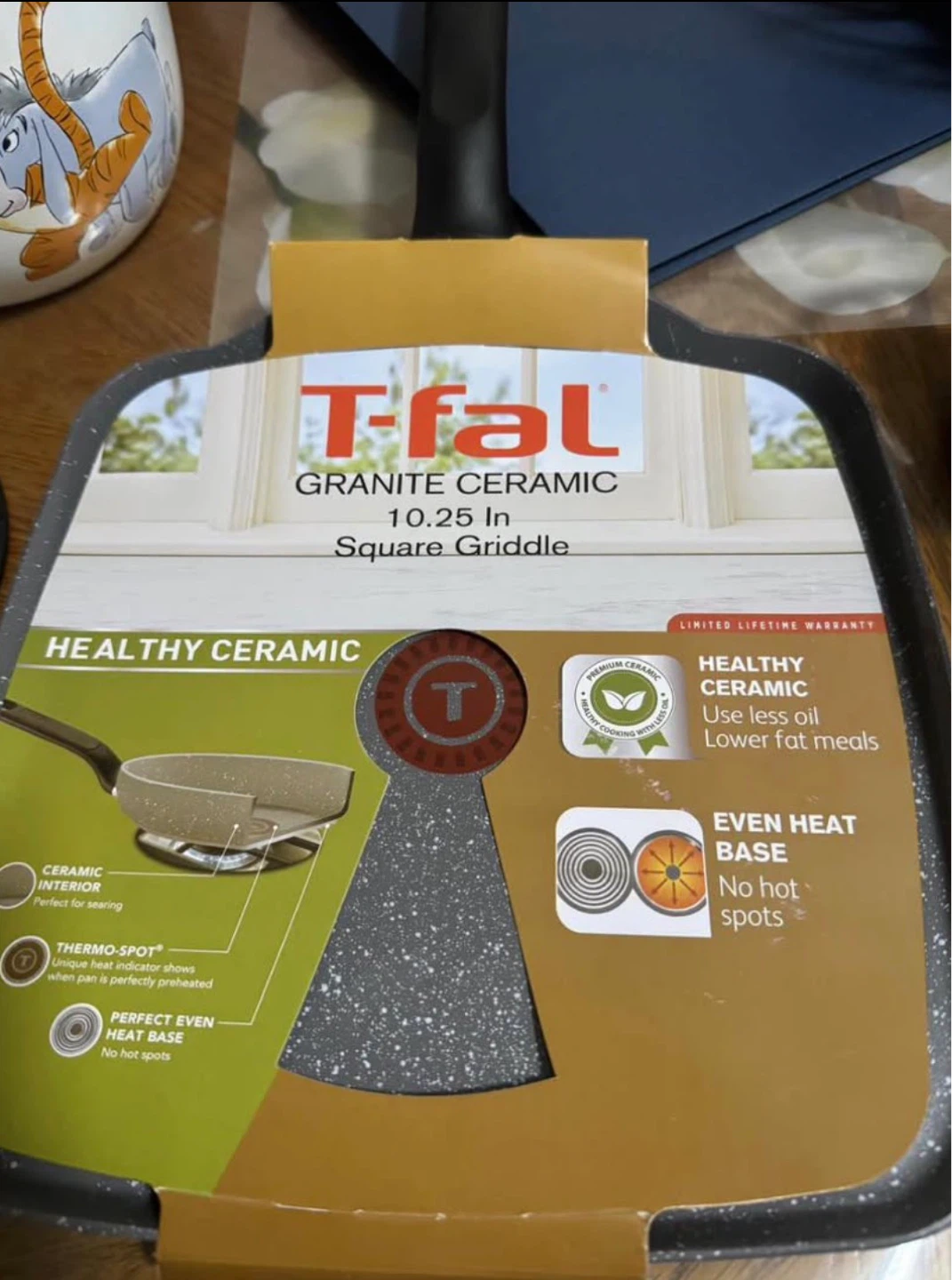 T-fal 10.25 In Granite Ceramic Square Griddle🌱