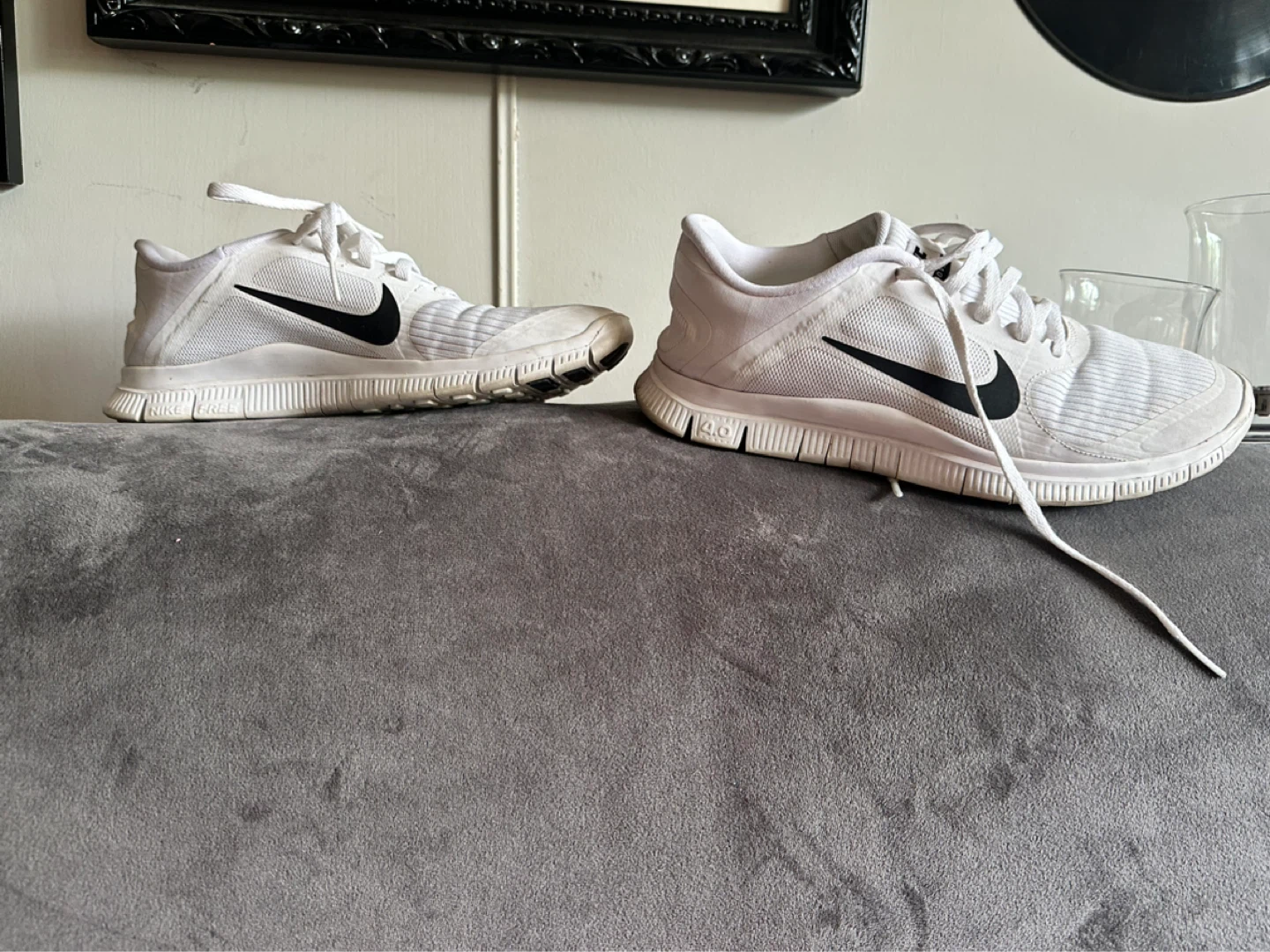 White Nike Free Running Shoes - photo 5