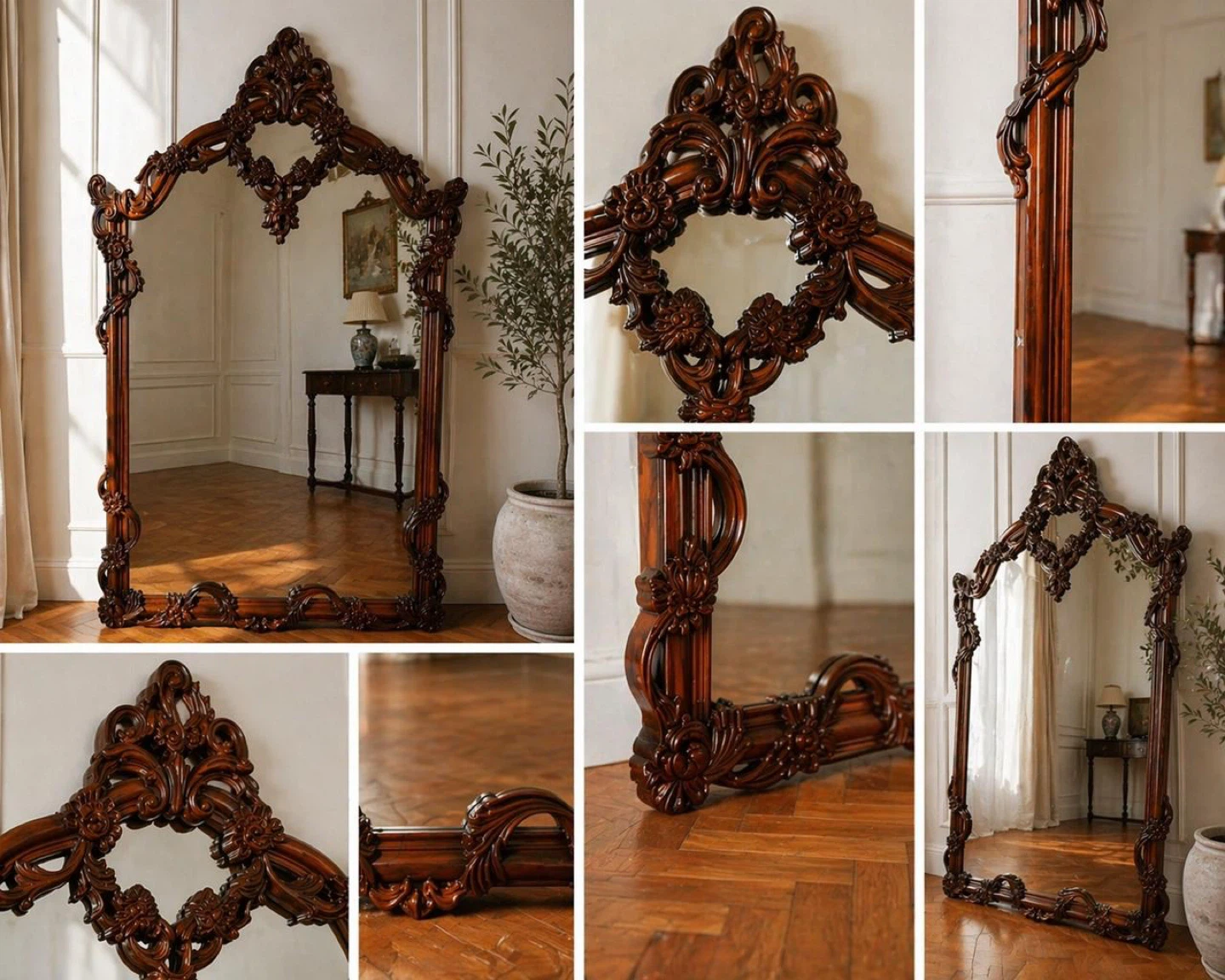 Moving sale - Brand new - Ornate Carved Dark Wood Mirror - photo 2