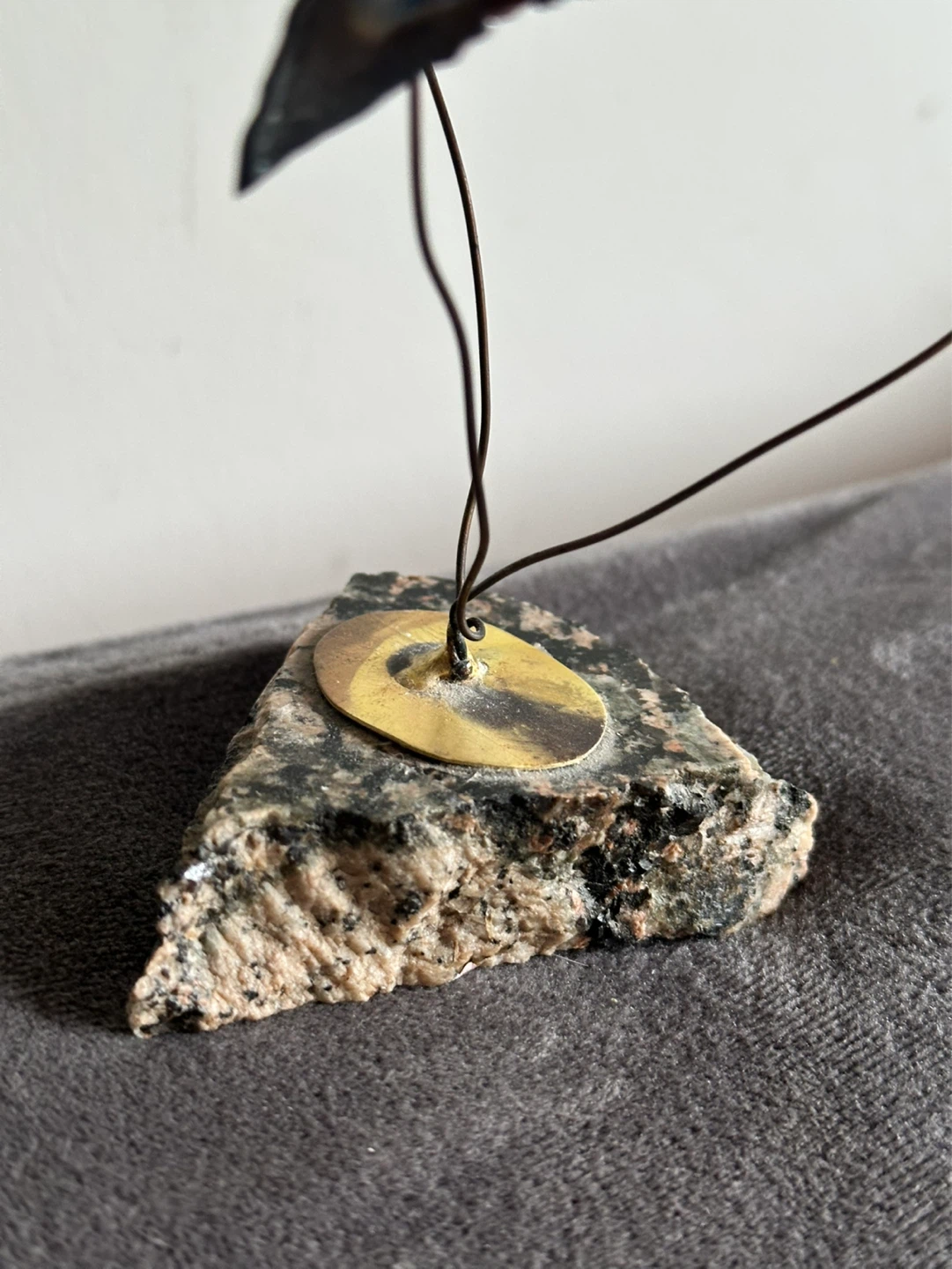 Small Mid century metal art bird sculpture - photo 4