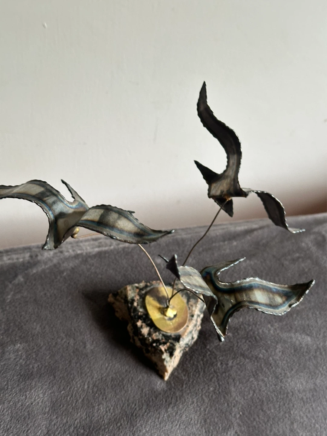 Small Mid century metal art bird sculpture - photo 2