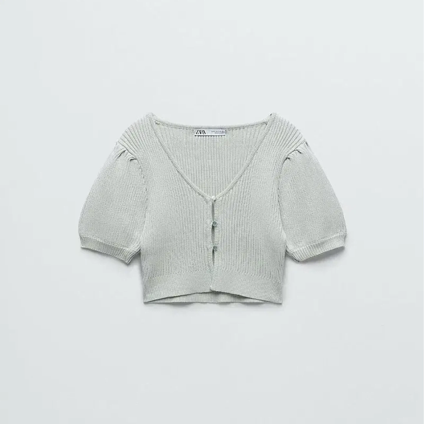 BNWT Zara Ribbed Crop Cardigan