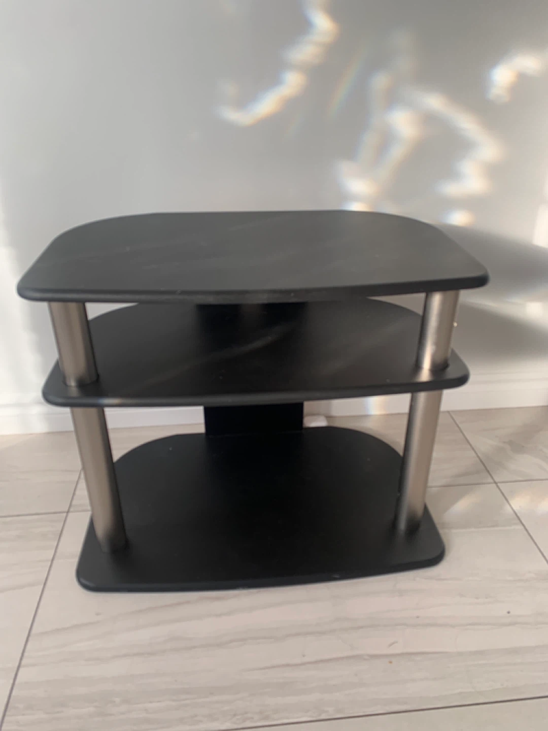 Black 2-Tier TV Stand