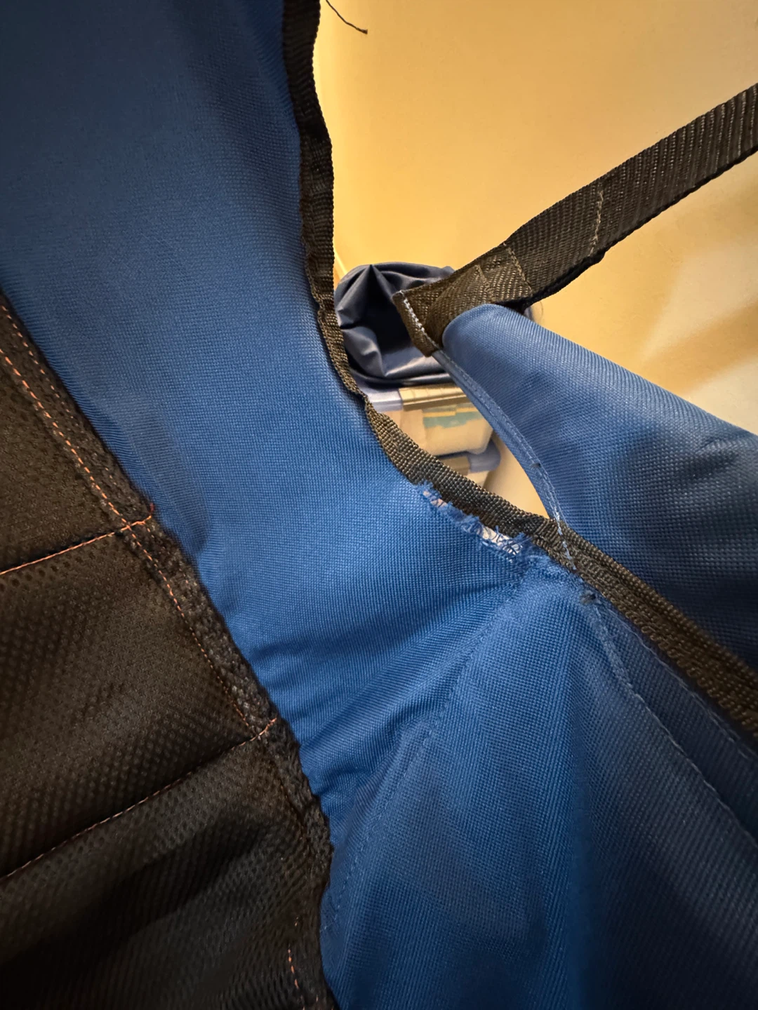 Portable Blue Camping Chair with Headrest