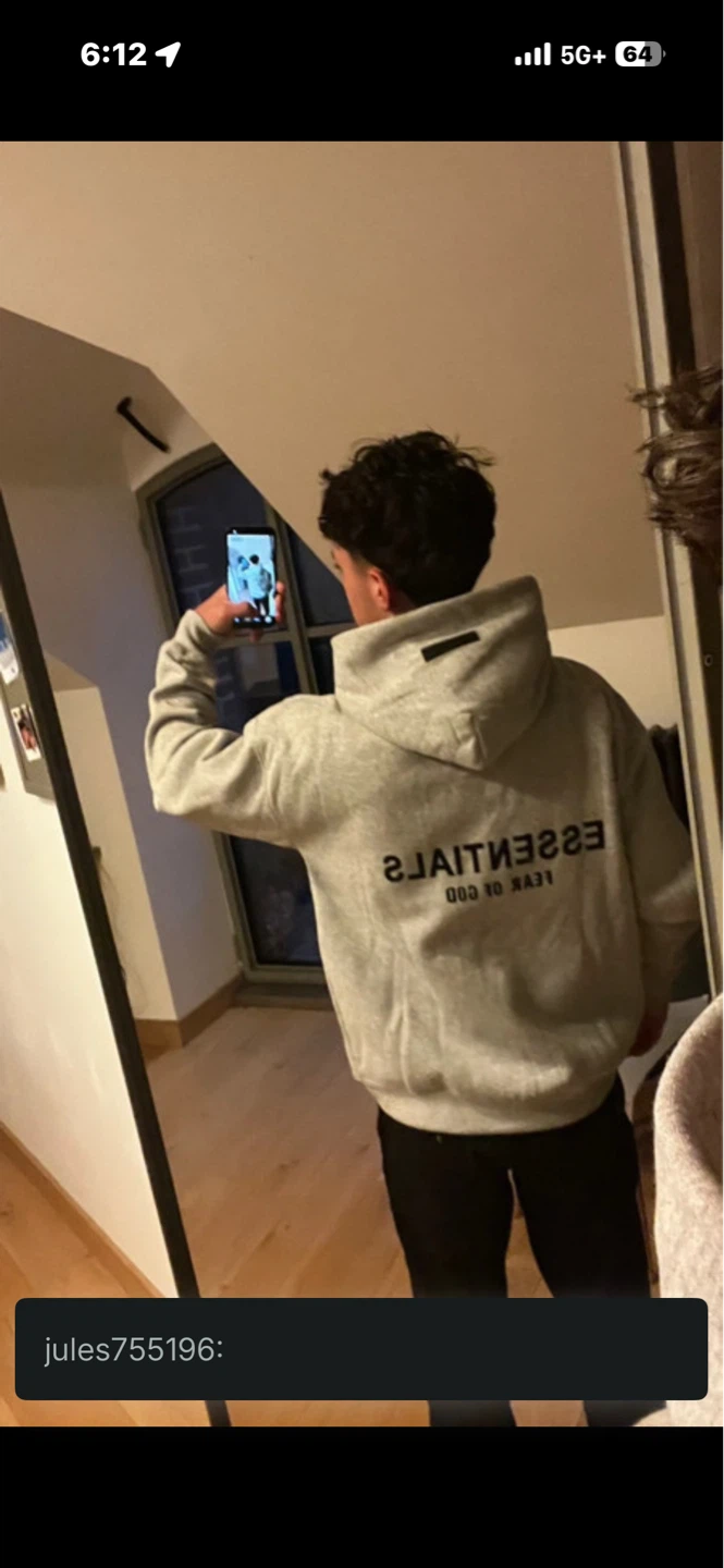 Grey Fear of God Essentials Hoodie with dust bag - photo 3
