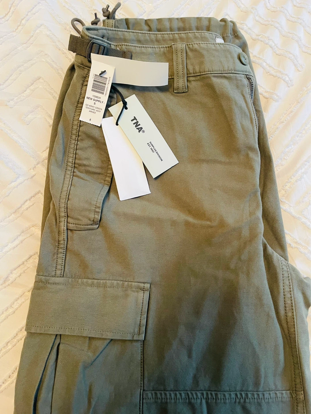 TNA Cargo Pants - Olive Green - Size 6