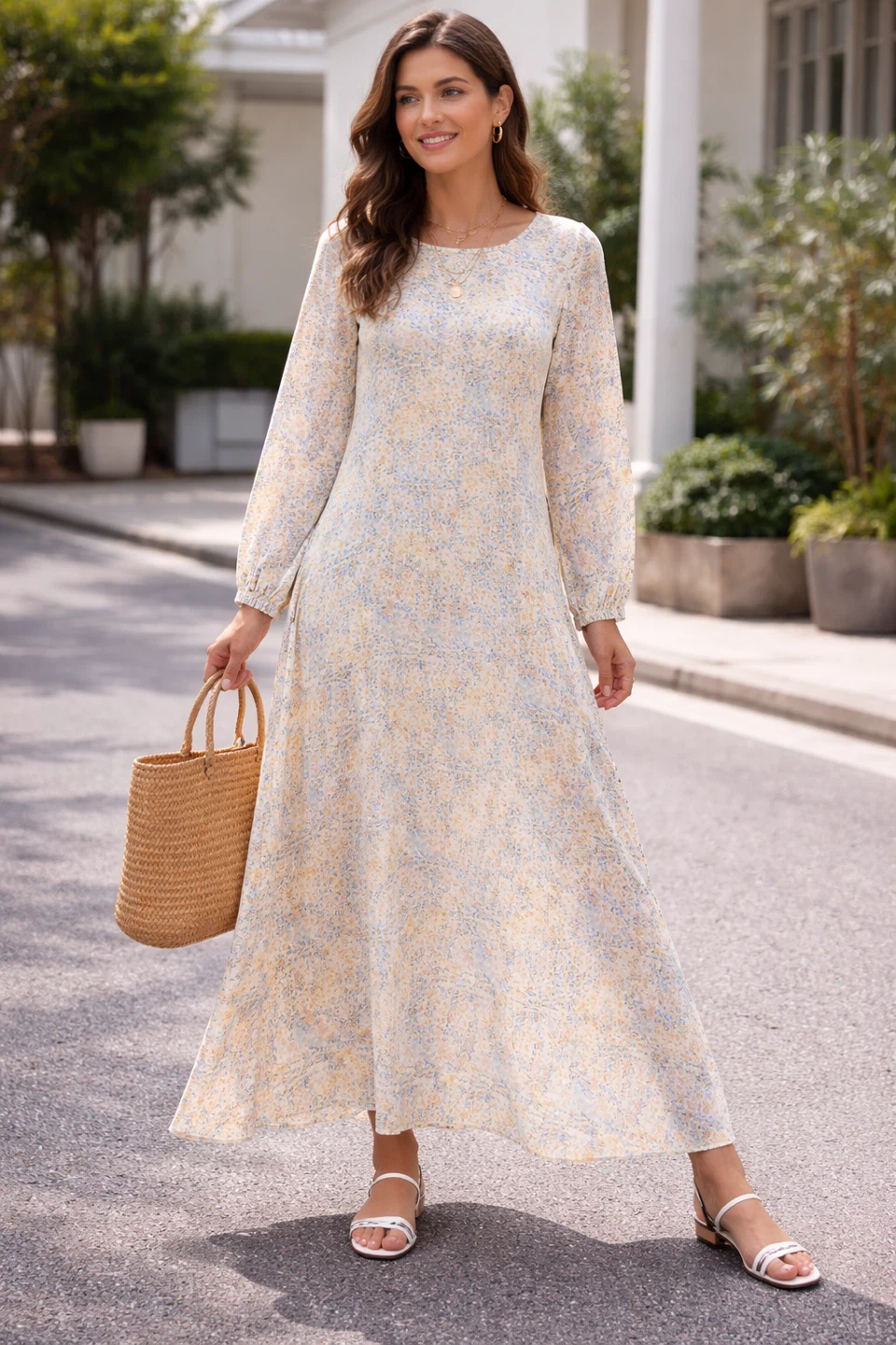 Women's Floral Print Maxi Dress