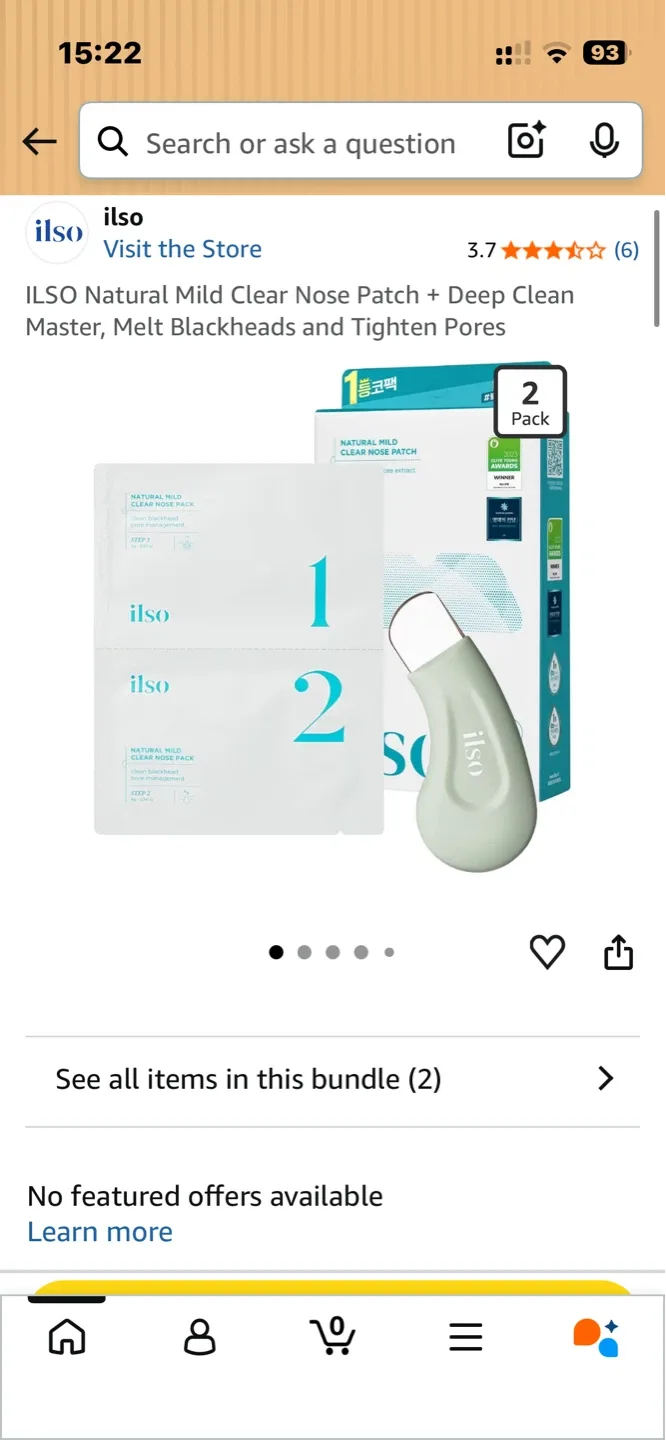 ILSO Natural Mild Clear Nose Pack – Blackhead Care (3 Packs)