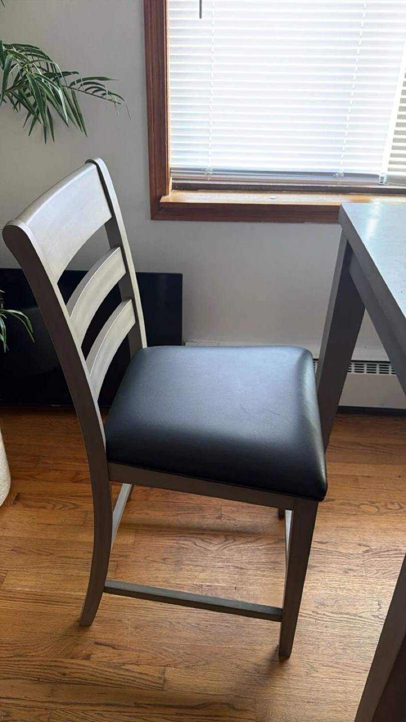 Gray Counter Height Dining Set with 4 Chairs - photo 2