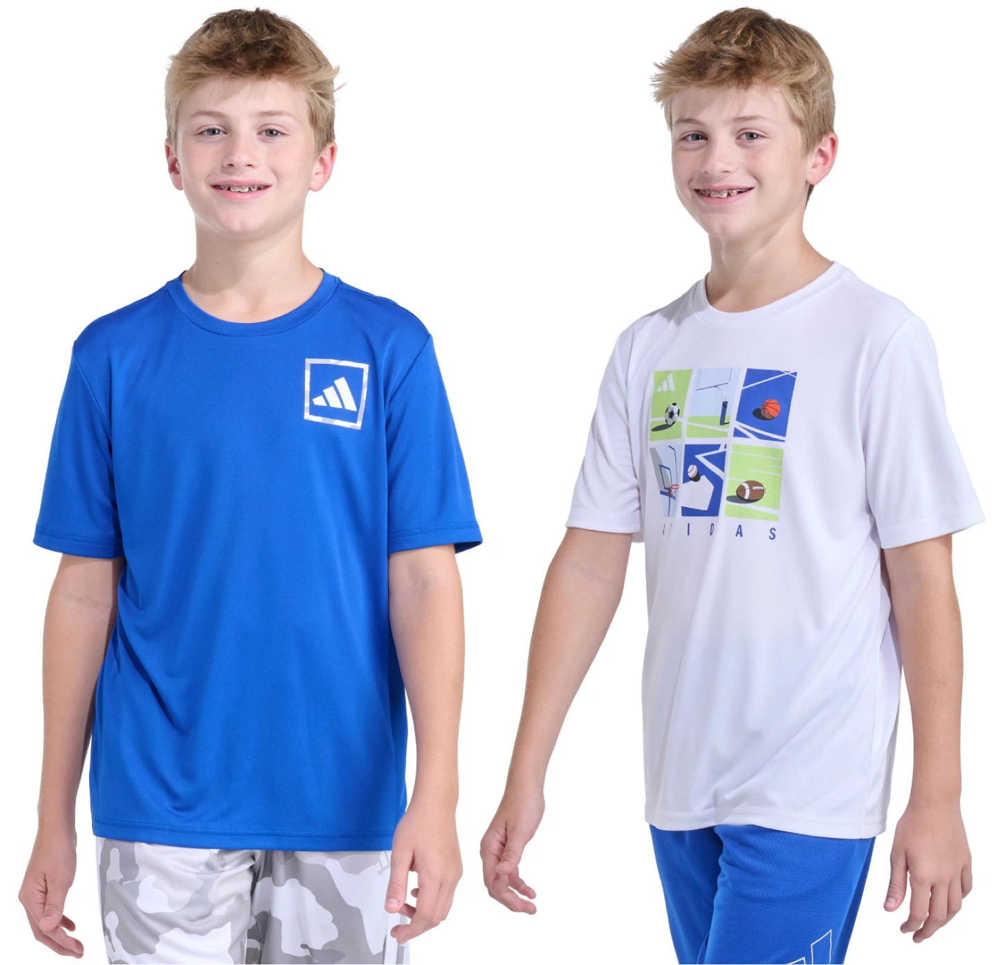 2-pack of Adidas sports T-shirts for boys, - photo 4
