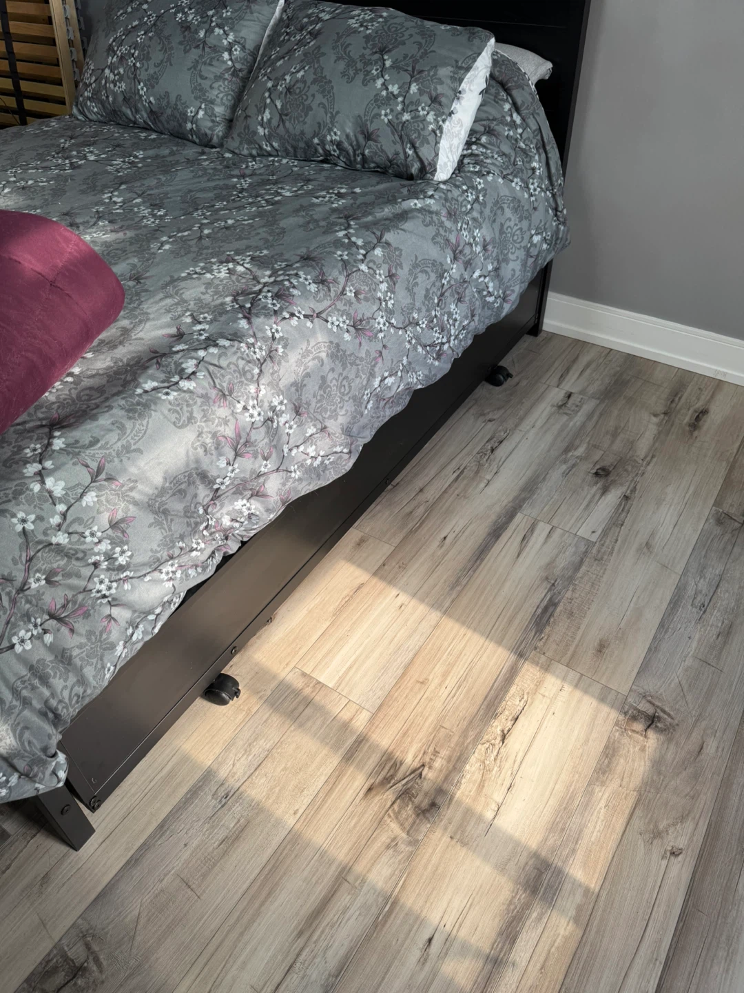 Black Metal Bed Frame with storage Drawer - photo 4