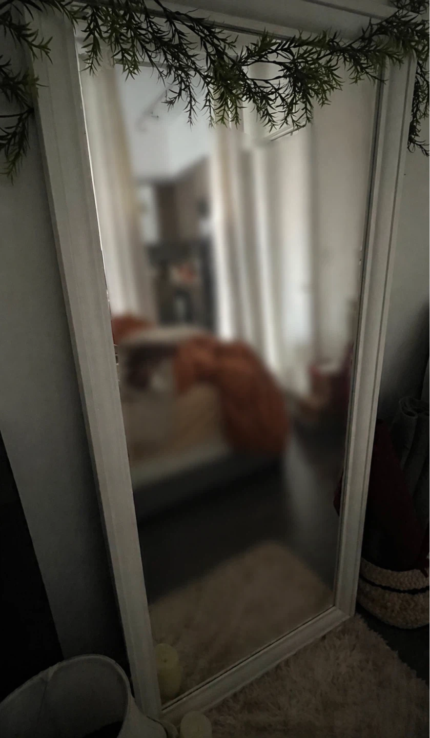 Move out sale: Ikea (Toftbyn) White Full Length Mirror - photo 3