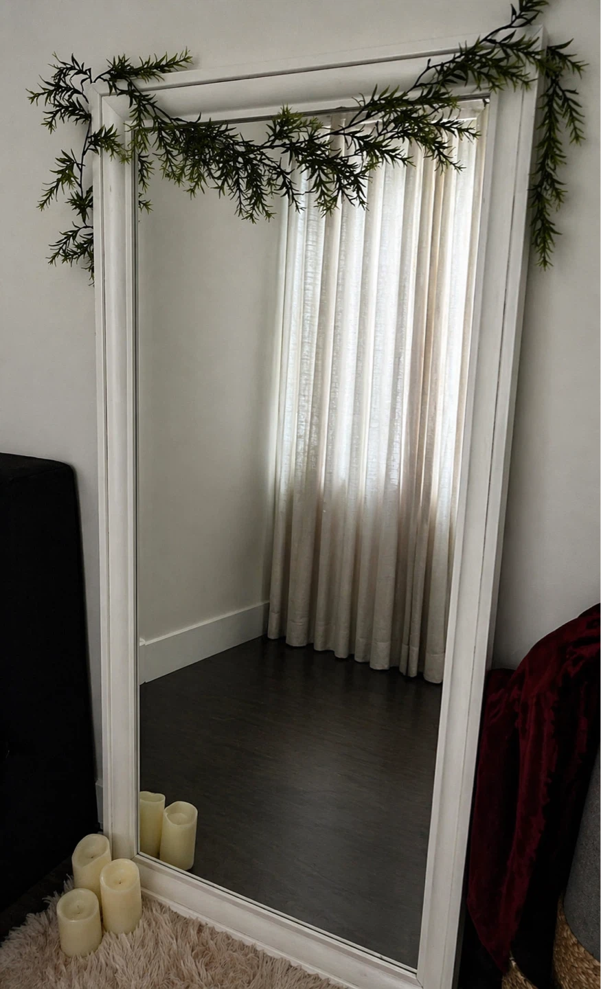 Move out sale: Ikea (Toftbyn) White Full Length Mirror - photo 2